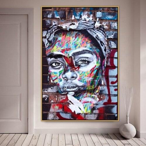 Abstract Human Urban Street Art Graffiti Wall Art Poster Wall Photo Pictures Wall Art Room Wall Decor Painting Canvas Print