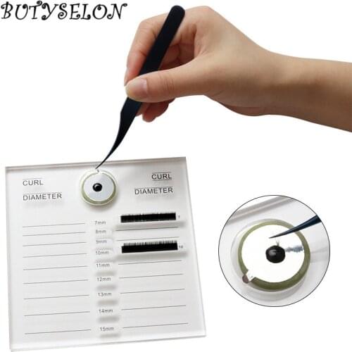 2 in 1 Acrylic False Eyelashes Stand Glue Pad Pallet Lashes Holder display table with Tick Mark Fake Lashes Extension Tools