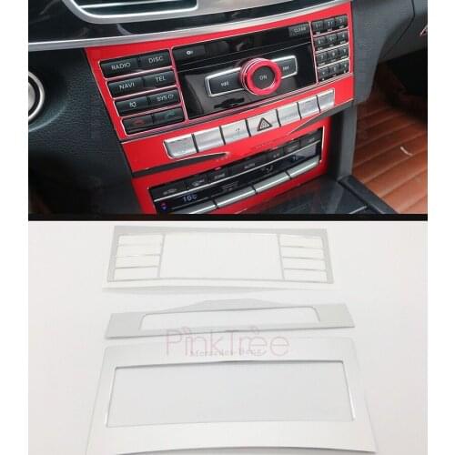 Accessories For Mercedes Benz E Class 2014-2015 Center Control Adjust Button Chrome Decorative Trim Cover Car Styling