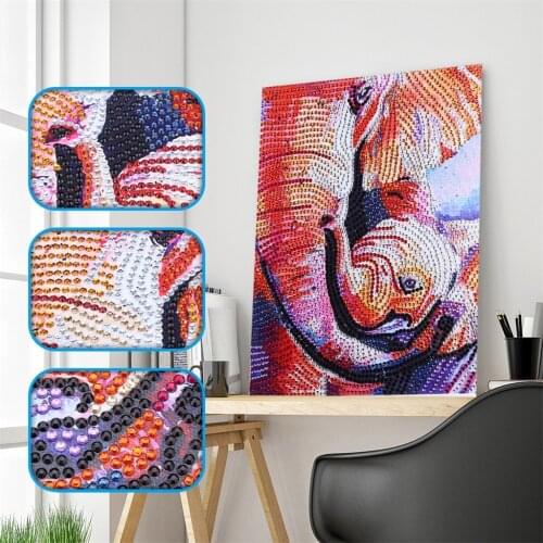 5D DIY 3D Elephant Diamond Embroidery Special Shaped Diamond Painting Needlework Rhinestone Crystal Painting Home Decoration