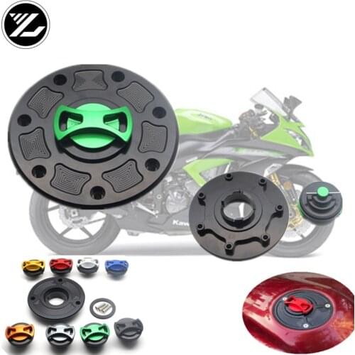 CNC Aluminum Motorcycles Fuel Tank Cover Gas Cap Key for KAWASAKI ZXR-400 ZXR-750 ZG1000 Concours ZX-11 ZRX1100 ZX600 ZZR600