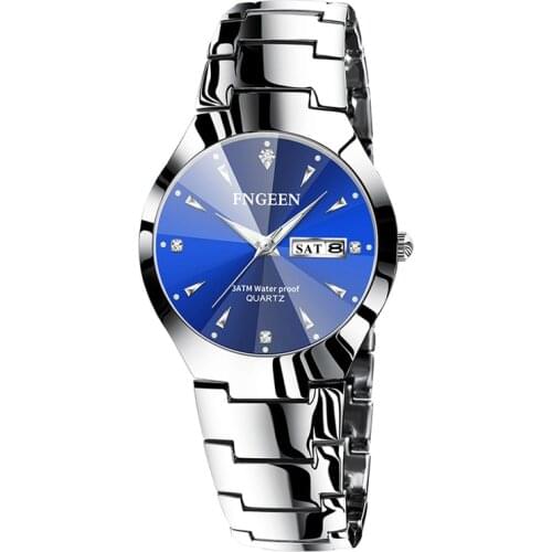FNGEEN Luxury Brand Men Watch Women Watches Fashion Steel Wristwatch Gift for Girls Couple Watches For Lovers Relogio Feminino
