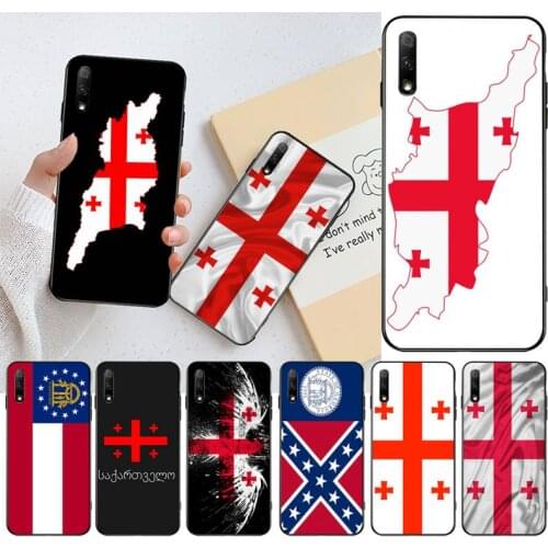 Georgia Grunge Flag Phone Case for Huawei Honor 30 20 10 9 8 8x 8c v30 Lite view pro