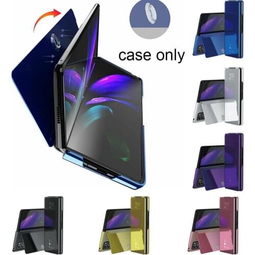 Suitable For Samsung Z Fold2 Mobile Phone Shell W21 Anti-fall Cover Phone Folding Shell 5g Screen Mobile Flip Mirror C3E7