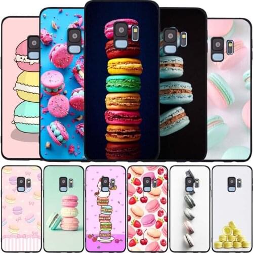 Macaron black Soft phone Case For Samsung S20 S10 S9 S8 S7 edge Plus Lite Note 8 9 10 A6 A7 A8 A9 2018 Cover