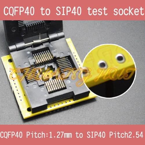 CQFP40 to SIP40 test socket CQFP40/QFP40 1.27mm to SIP40 2.54mm ic socket