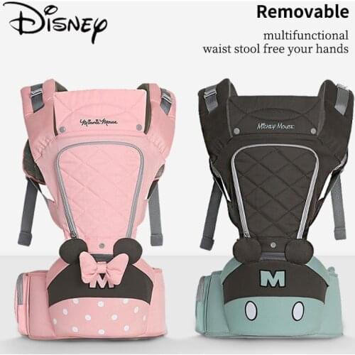 Disney 0-36 Months Bow Breathable Front Facing Baby Carrier Hipseat 20kg Infant Comfortable Sling Backpack Pouch Wrap Carriers