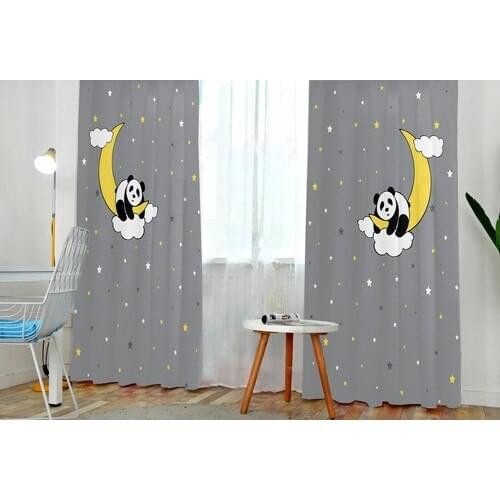 Bebişim Cute Panda Pattern 140x200 cm BH1386 Backdrop Curtain