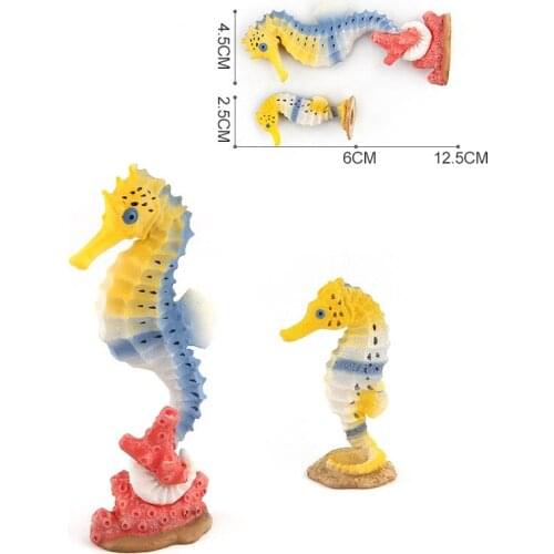 Simulation Sea Animal Marine Creatures Shark Octopus Hippocampus Hermit Crab Soft Plastic Doll Figure Kids Educational Toys