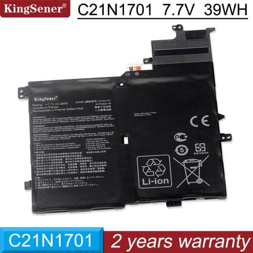 Kingsener New C21N1701 Battery For ASUS VivoBook S460UA S460U K406UA S406UA-BM360T S406UA-BM146T S406UA-BM148T C21PQC5 7.7V 39WH