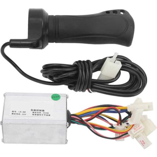 Electric Bicycle Controller Set 24V 250W Brushed Controller Long Cable Throttle Handle Grips Electric Bike Scooter Accessories