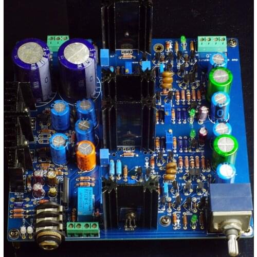 KYYSLB Dual 22-26V or Dual 32-36V 2 Channels HIFI Power Amplifier Preamp Finished Board Amp Preamp Kit