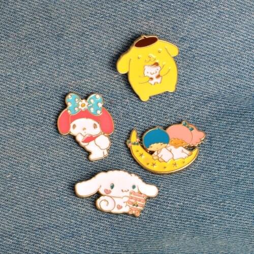 Cartoon Pin Cute Melody Brooch Badge Personalized Backpack School Bag Accessories Fashion Clothing Accessories Childrens Gifts