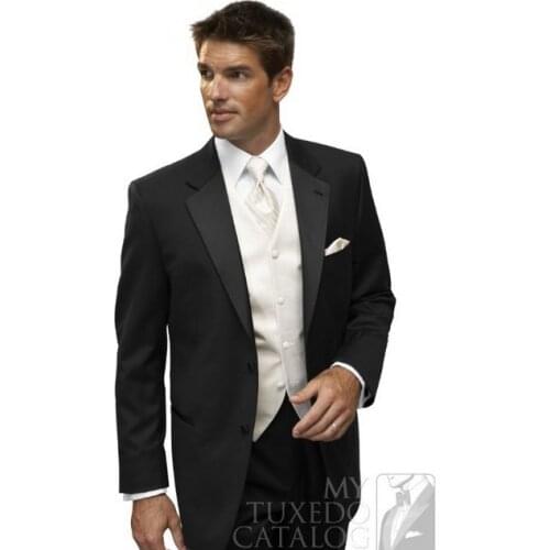 Hot Sales Black Business Men Suits Custom Made, Bespoke Classic Black Wedding Suits For Men, Tailor Made Groom Tuxedos For Men