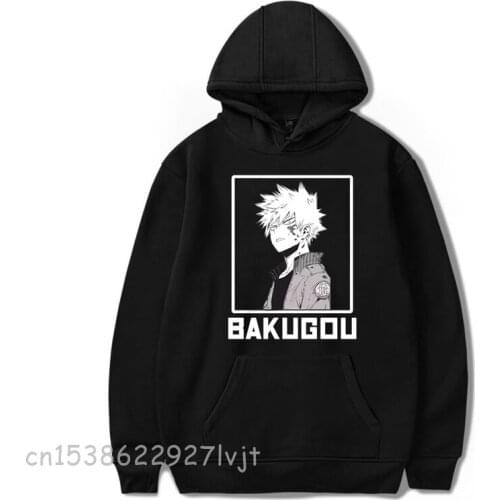 My hero academia Harajuku Hoodies Men Japanese Anime Bakugou Katsuki Print Sweatshirts Streetwear Casual Sweatshirts Warm hoodie