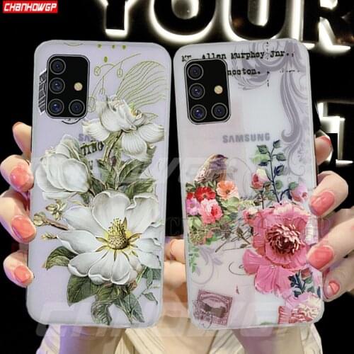 3D Matte Clear Soft Case For Samsung Galaxy A21S A51 A71 A01 A11 A31 A41 A50 A70 A30 S A20 A10 Note 20 S20 FE S10 S9 Plus Cover
