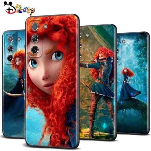 Merida Brave Disney Princess for Samsung S20 FE Ultra Plus A91 A81 A71 A51 A41 A31 A21S A72 A52 A42 A02S Soft Black Phone Case