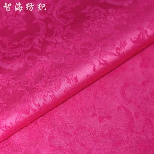 New products, polyester cotton, elastic jacquard, black red Qipao and wind ancient style Hanfu dress, fashion fabric fabric