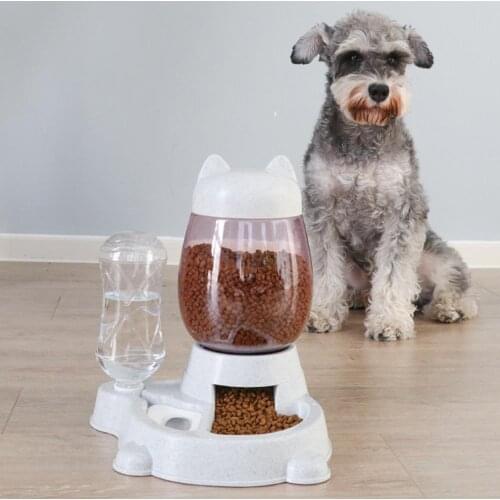 1 Set Pet Automatic Drinking Fountain Durable Dual-Use Food Bowl Water Bottle Dog Cat Easy To Use Feeder Large Capacity Bowl