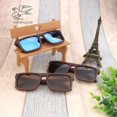 Polarized sunglasses 100% Natural wooden sunglasses Frame bamboo Brown sun glasses men /women luxury vintage sunglasses UV400