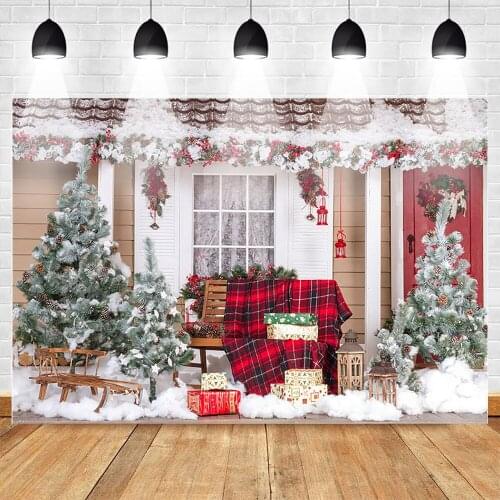 Christmas Photo Backdrop Winter Snowflake Decorations Banner for Photography Background Children Birthday Photo Studio New Year