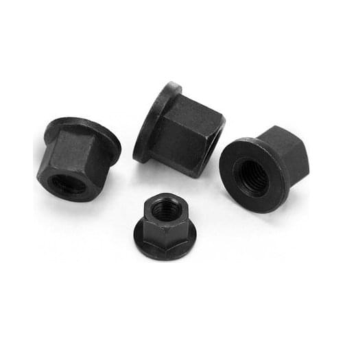 1 Pack Hexagon Carbon Steel Nuts With Flange, Lathe Chuck For Screws, Bolts M10 M12 M14 M16 M18 M20 M24 , Hardware Accessories