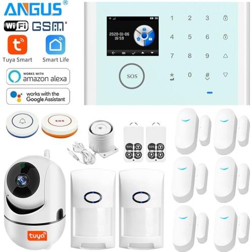 Wifi GSM Alarm Systems Aecurity Tuya Alexa App Camera Touch keypad Smart Home Burglar Alarm System Security Alarm