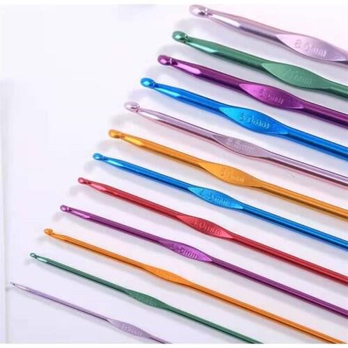4Pcs/lot 2/2.5/3/3.5mm Aluminum Oxide Knitting Needles Crochet Hook Weave Crochet Needles Set Yarn Sweater Knitting Crafts Tools