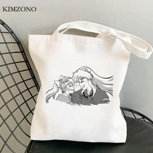 Inuyasha shopping bag shopper bolsas de tela bolso shopping bag net woven jute sacolas
