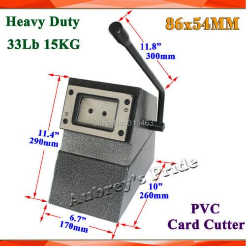 Heavy Duty 15Kg 33Lb All Metal Manual ID Business Credit PVC Film Paper Card Die Punch Cutter