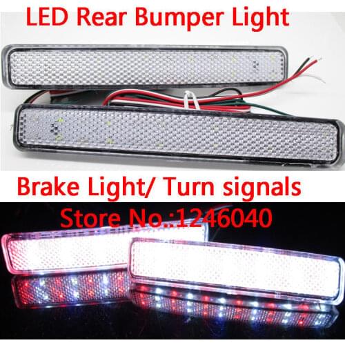 Crystal lens LED Rear bumper reflector light brake light reverse backup light turn signals for VW T5 Multivan Caravelle 05-2012