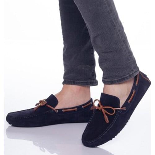 Tezcan Hakiki Deri 10041 Lacivert Süet Driver Tipi Yeni Sezon Yazlık Tüm Kıyafetlere Uygun İndirimli Fiyat Ve Hızlı Kargo İle