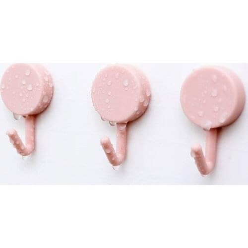 1Pcs Rotatable Seamless Adhesive Hook Strong Hook Kitchen Wall Hanger Bathroom Kitchen Supplies Hooks For Keys Towels