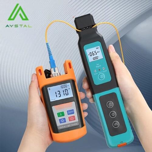2Pcs AUA-1315 Optical Fiber Power Meter OPM Portable 1310,1550nm + AUA-40 Live Fiber Optic Identifier Optical Fiber Identifier