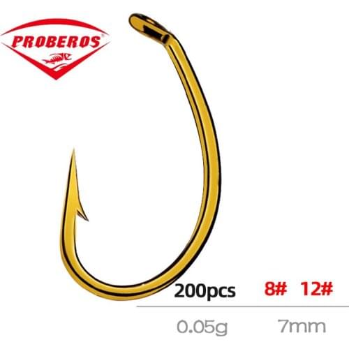 200pcs Fishing Hooks 8# 12# Set Carbon Steel Single Circle Fishhook Fly Fishing Jip Barbed Carp Hooks Sea Tackle Accessories