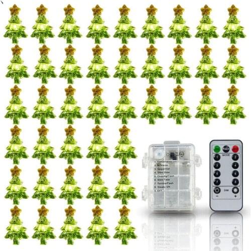 2021 New Style Christmas Tree Shape Lighting Lamp String 8 Function Waterproof Battery Box For Indoor And Garden DIY Decoration