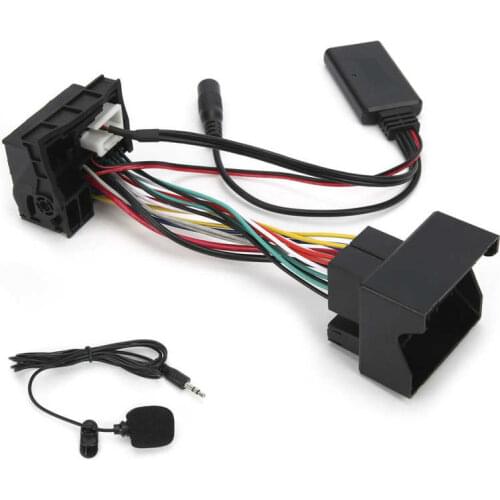 Audio Adapter for Citroen 12Pin AUX-IN Cable Stereo Audio Adapter with Microphone Fit for Peugeot 207 307 407 308