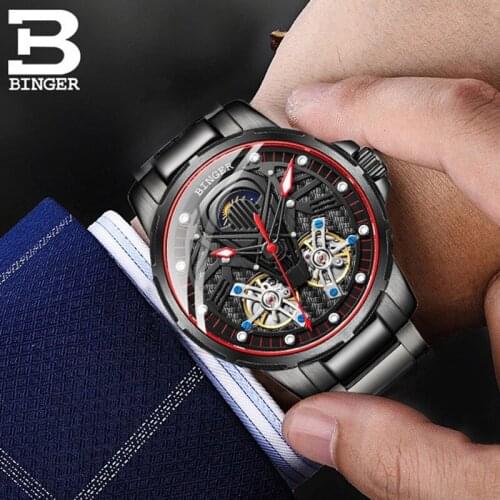 Reloj BINGER Men Watch Mechanical Tourbillon Luxury Fashion Brand Male Sport Watches Men Automatic Watch Relogio Masculino 2020