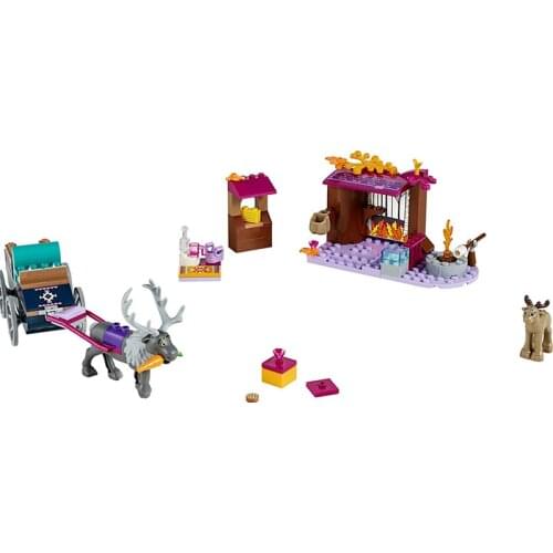 Disney Frozen II Elsa’s Wagon Carriage Adventure Building Blocks Kit Bricks Classic Movie Model Kids Girl Toys For Children Gift