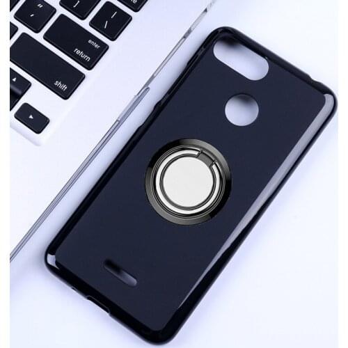 For Xiaomi Redmi 6 Back Ring Holder Bracket Phone Case Cover Phone TPU Soft Silicone Cases for Xiaomi Redmi 6 5.45"
