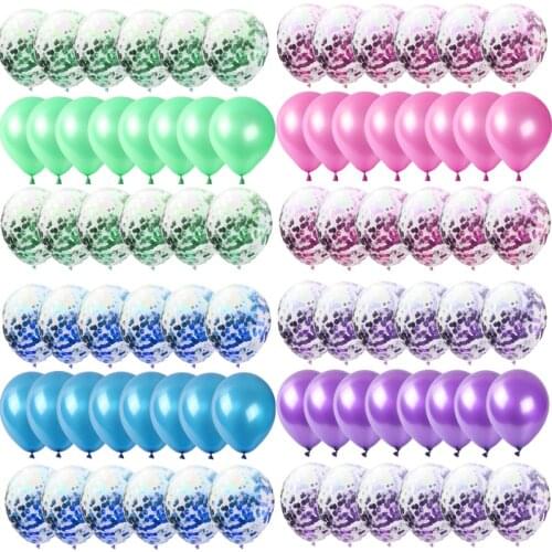 20pcs/set Confetti Helium Balloons purple green Latex Balloons Wedding Birthday Party Decoration Baby Shower kids Toy Globos