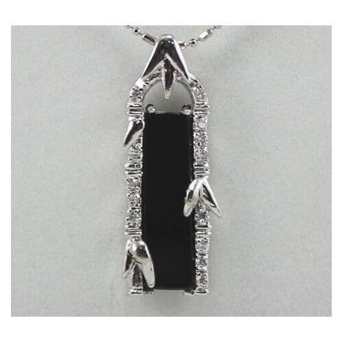 Exquisite Jewellery gp black jades Pendant & Necklace