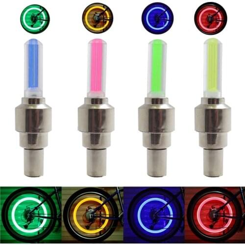 2 Pcs/set Universal Auto Wheel Valve Lamp Motorcycle Bicycle Valve Lamp Glow Stick Type Wheel Tire Lamp Auto Parts Bicycle Parts