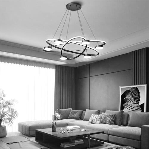 Modern Nordic villa hall LED chandelier indoor restaurant chandelier living room ceiling lamp hotel room lighting bedroom lamp