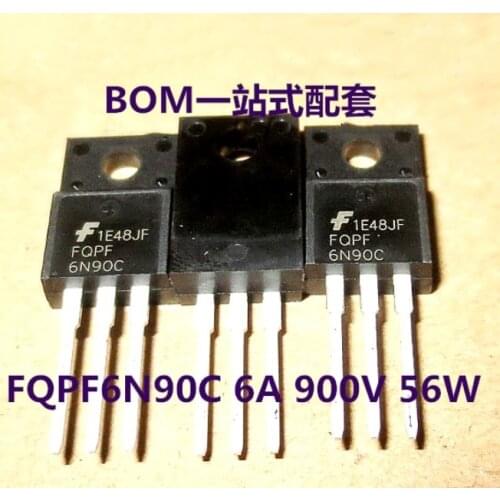 Xinyuan 10PCS/LOT FQPF6N90C TO-220F 6N90C 900V56W TO-220 FQPF6N90 TO220F 6N90