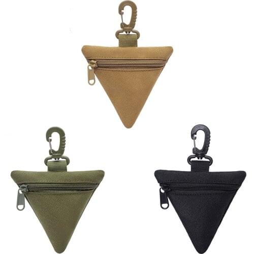 1000D Nylon Outdoor Waist Bag EDC Molle Coin Purse Keychain Hanging Key Mobile Phone Earphones Carabiner Pocket