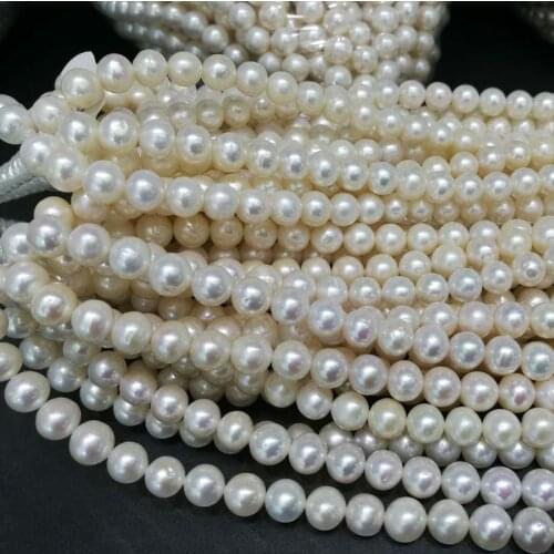 Lots 50strands 9mm near round freshwater pearl strings