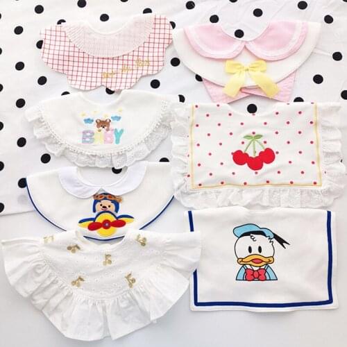 INS New Sweet Bibs For Newborn Baby Personality Styling Saliva Towel For Newborns Things Bibs For Children Acessories