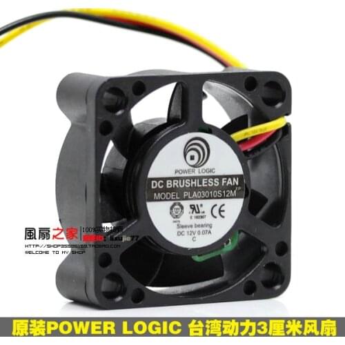 NEW POWER LOGIC PLA03010S12M silence 3CM 3010 cooling fan