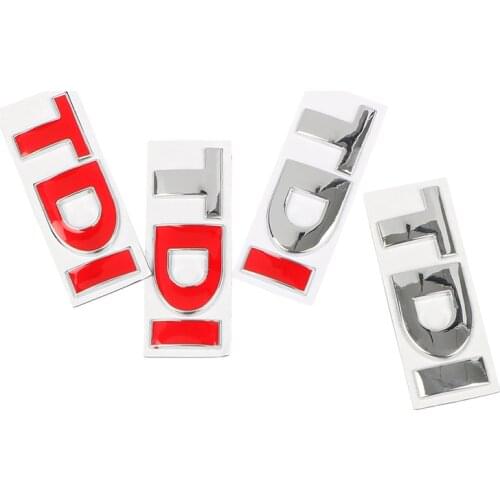 Suitable for car stickers TDI monogram decoration 3D stereo car stickers Reflective Car Sticker